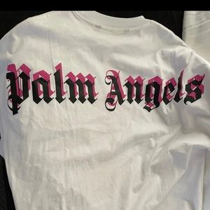 Palm Angels White Logo  Print T-Shirt